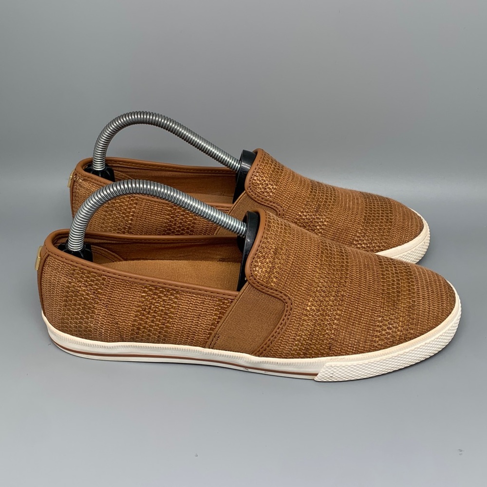 Lauren Ralph Lauren Jinny Tan Woven Slip-On‎ Sneakers Women’s Sz 9.5 B